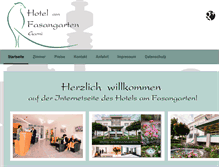 Tablet Screenshot of hotelamfasangarten.de